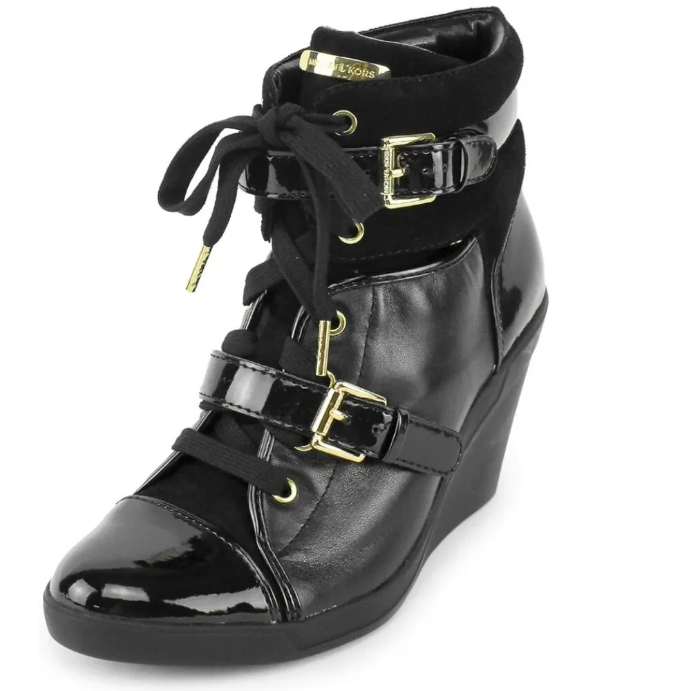 Michael Michael Kors Skid Wedge Black Boot 9.5 M - Picture 7 of 15